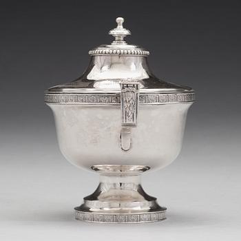Melchior Faust, sockerskål, silver, Göteborg 1786, gustaviansk.
