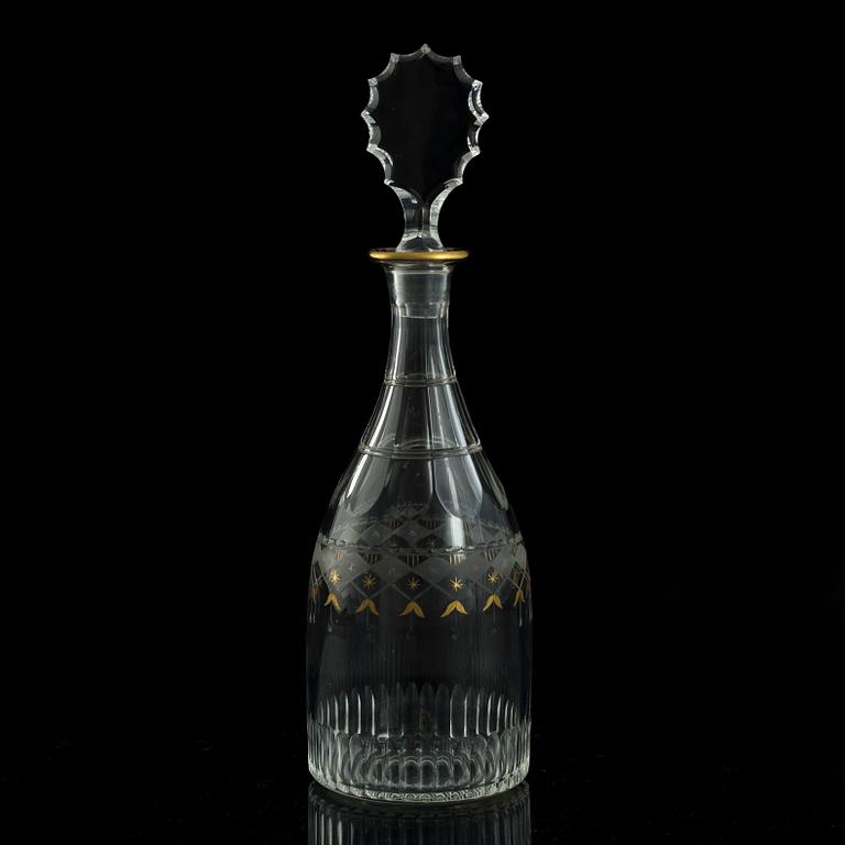 A Kosta glass decanter, model Odelberg Junior. 20th century.