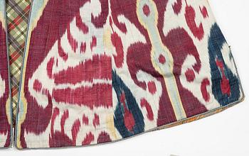 A woman’s Chapan, silk and cotton Ikat, Central Asia, 1880s.