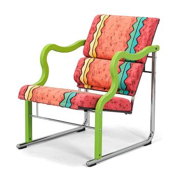 Yrjö Kukkapuro, A 1980s  'Experiment' open armchair for Avarte, Finland.