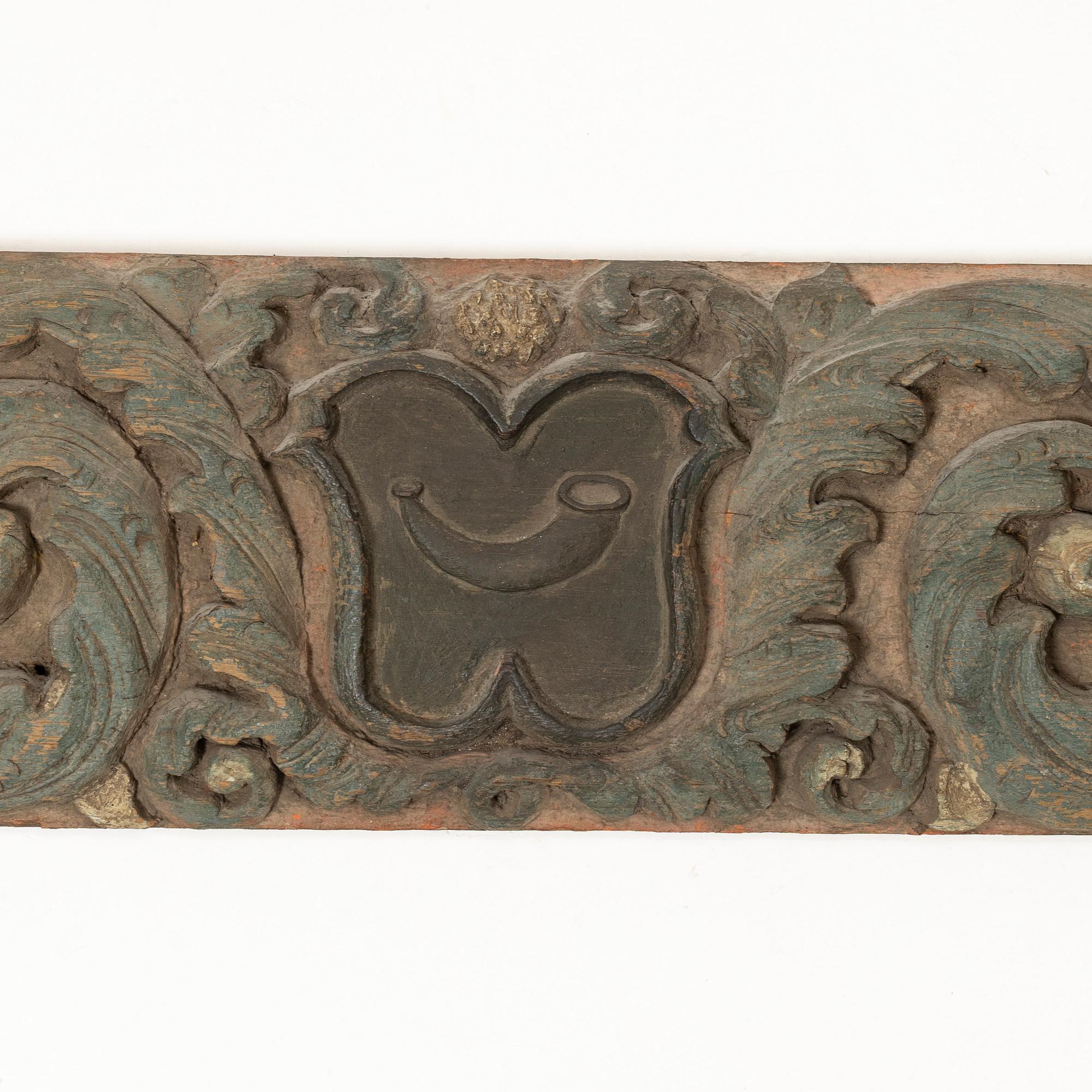 A Swedish carved baroque ornament, early 18th century.
