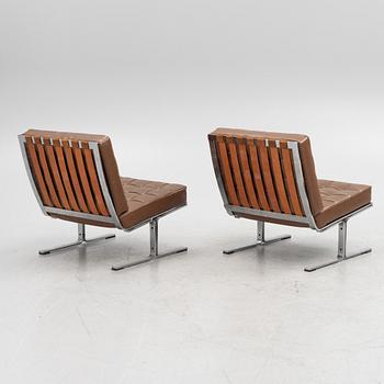 Karl Erik Ekselius, armchairs, a pair, "F60", for JOC möbler, Vetlanda, 1970s.