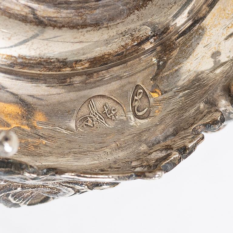 Decorative urn, silver, Ottoman Empire, late 19th century.