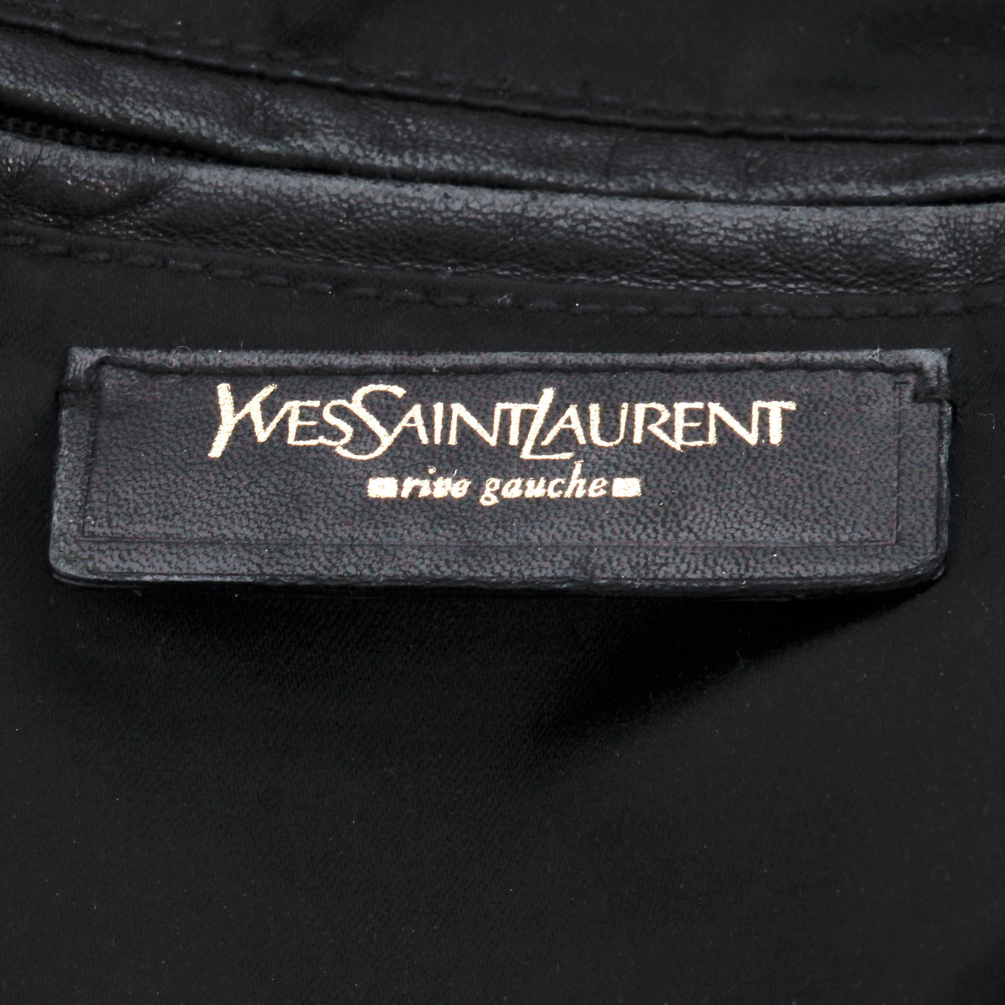YVES SAINT LAURENT, a black leather shoulder bag, "Muse".