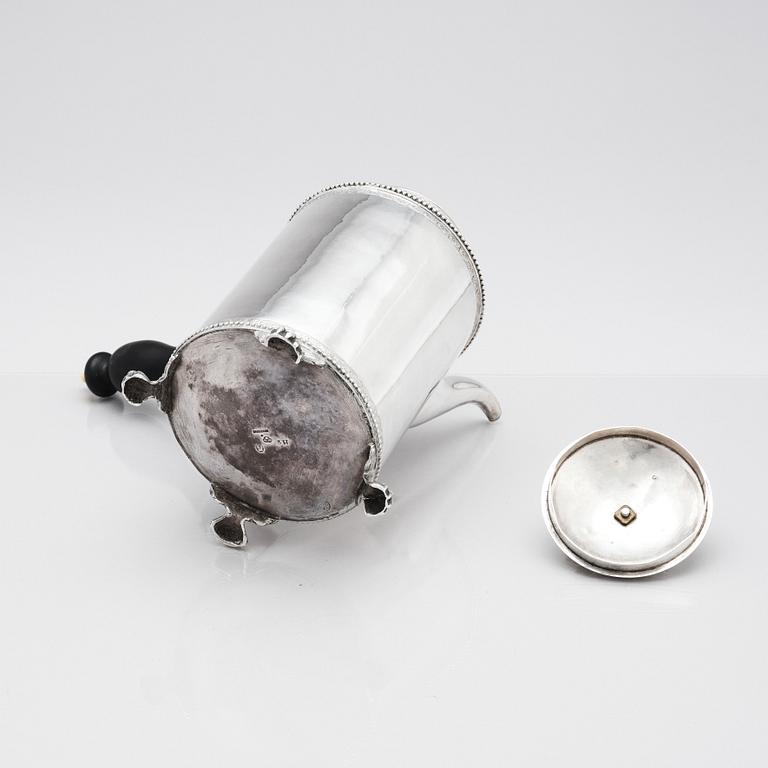 Petter Eneroth, kaffekanna, silver, Stockholm 1790. 
Gustaviansk.