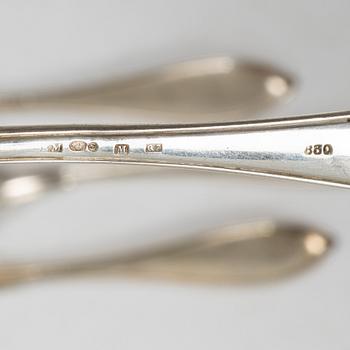 Cutlery, 11 pieces, silver, “Svensk spets”, including E Möller, Malmö, 1918.