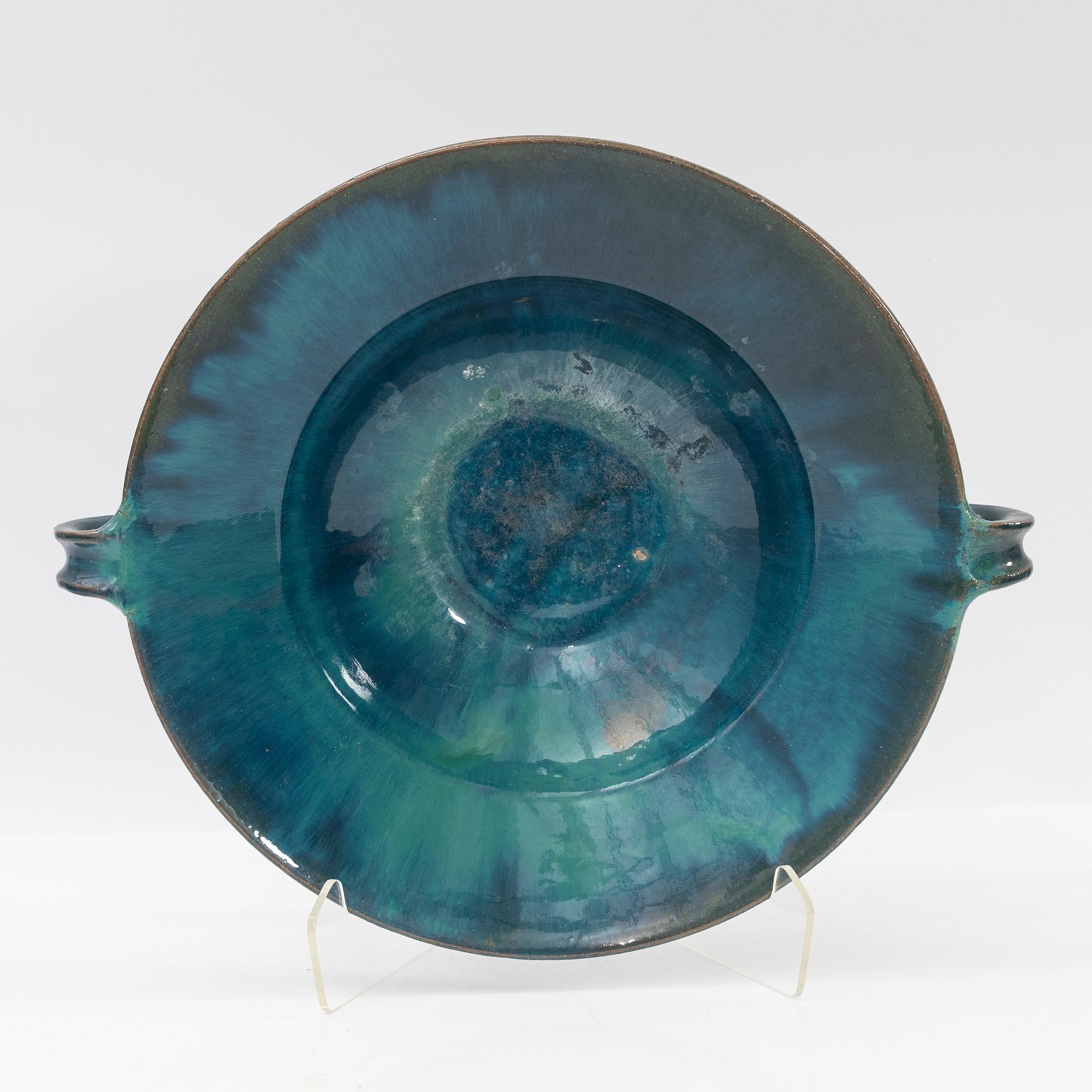 Alfred William Finch, Serving bowl, ceramic, "Iris", Finland, first half of the 20th century.