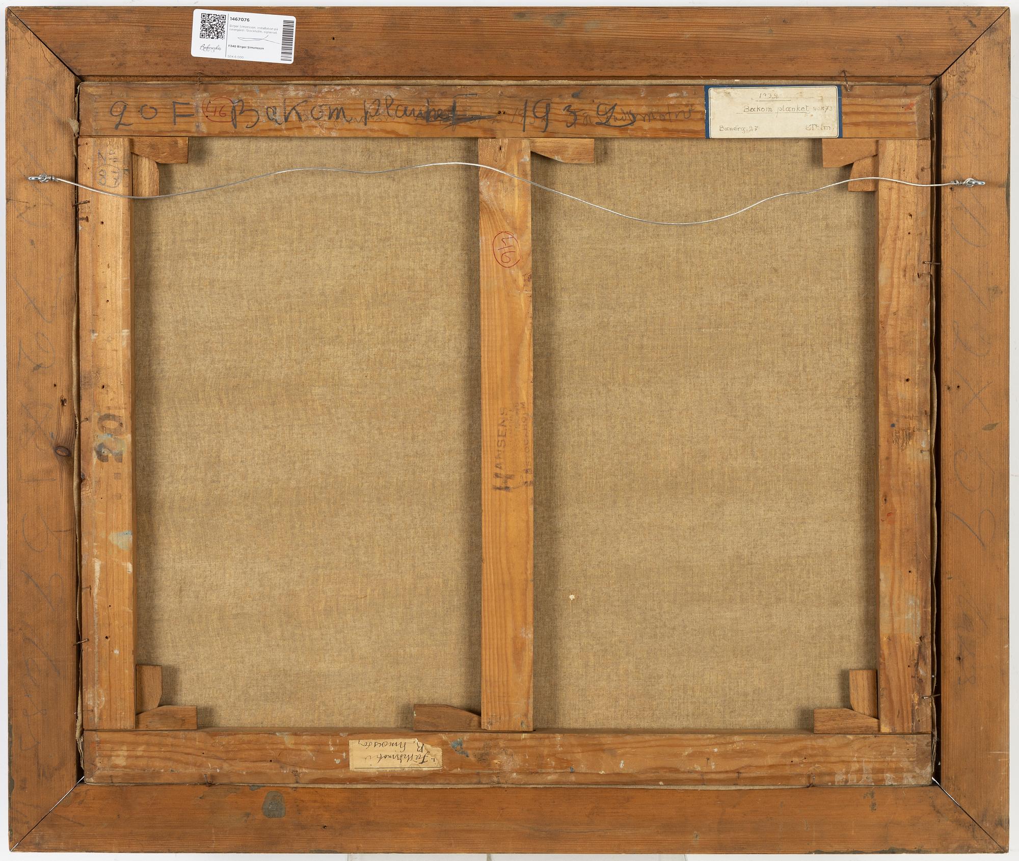 Birger Simonsson, oil on canvas, signed.