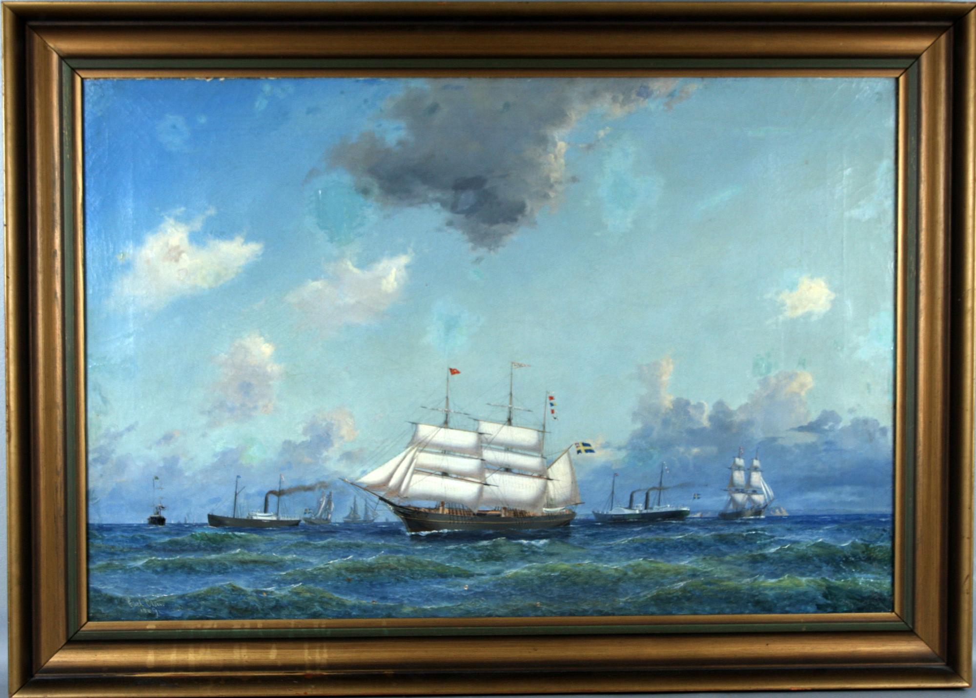 CARL OLSEN, olja på duk, sign och dat 1869.