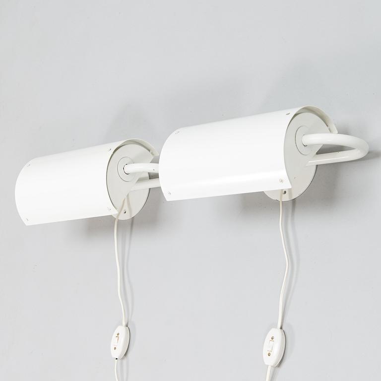 Ben Af Schulten, A pair of late 20th century 'BS912' wall lights for Metallimestarit, Finland.