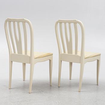 Carl Malmsten, six 'Juni' chairs and a dining table, second half of the 20th Century.