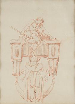 JOHAN TOBIAS SERGEL, hans krets. Rödkrita.