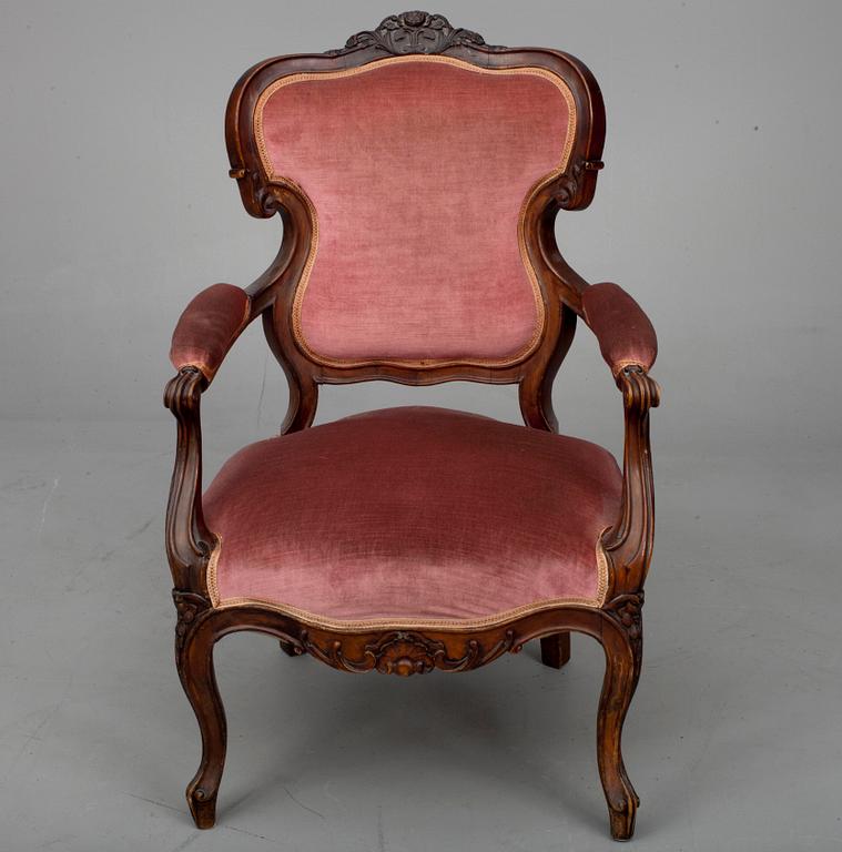 KARMSTOL nyrokoko, 1800-talets slut.