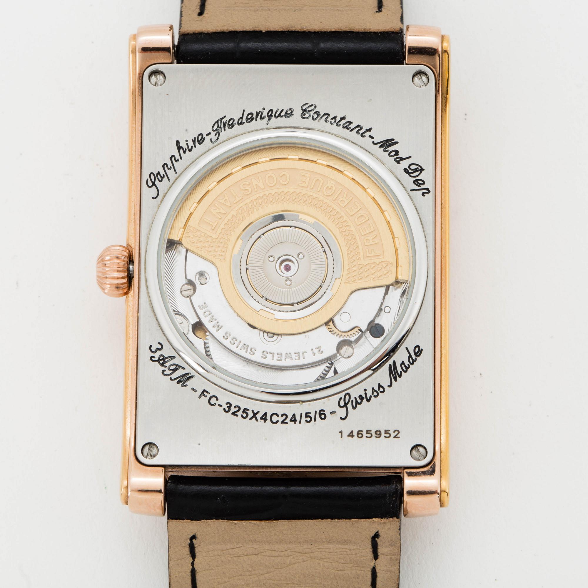 FREDERIQUE CONSTANT, Dual Time, wristwatch, 31 x 47 mm.