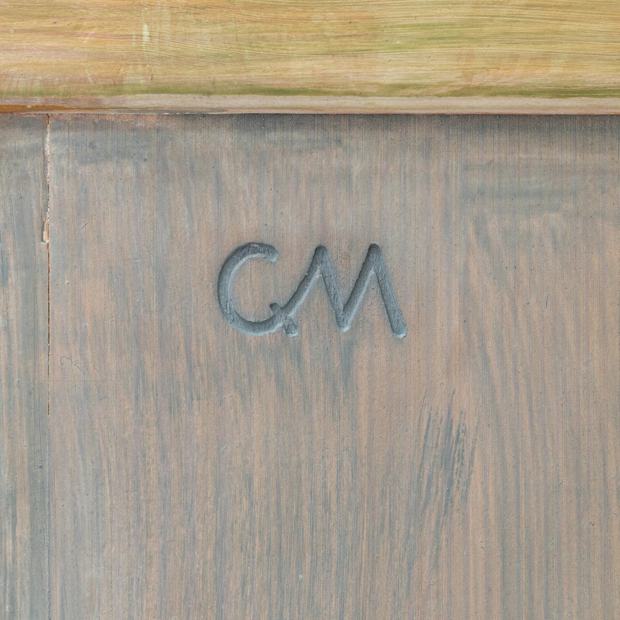 A 'Vita blommorna' cabinet/sideboard, painted by Liselott Malmsten, Firma Carl Malmsten, 1991.