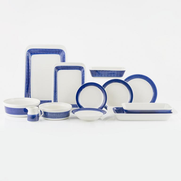 Hertha Bengtson, a 52-piece 'Koka Blå' dinner service, Rörstrand, Sweden.