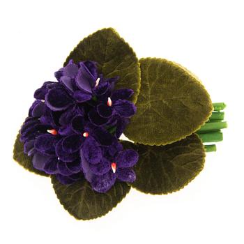 A Velvet Flower Bouquet Brooch.