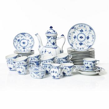 Royal Copenhagen, kaffeservis, 27 delar, "Musselmalet", Royal Copenhagen, Danmark.