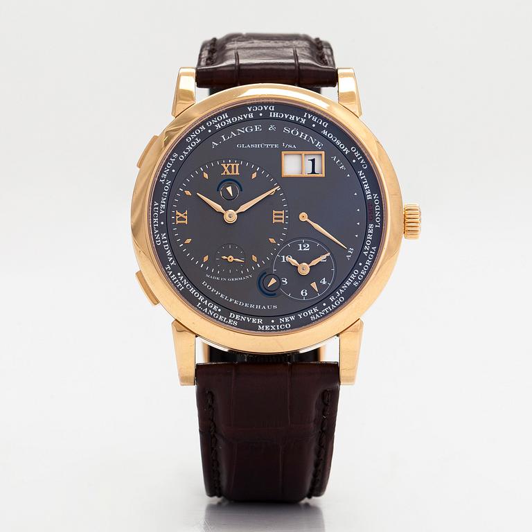 A. Lange & Söhne, Lange 1 Time Zone, wristwatch, 42 mm.