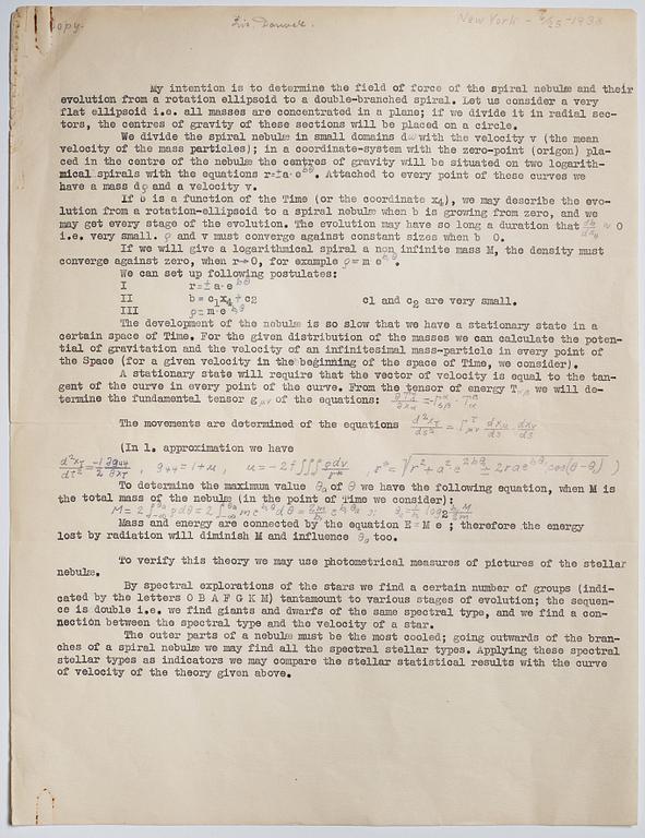 Albert Einstein (1879-1955) two letters, signed 1938.