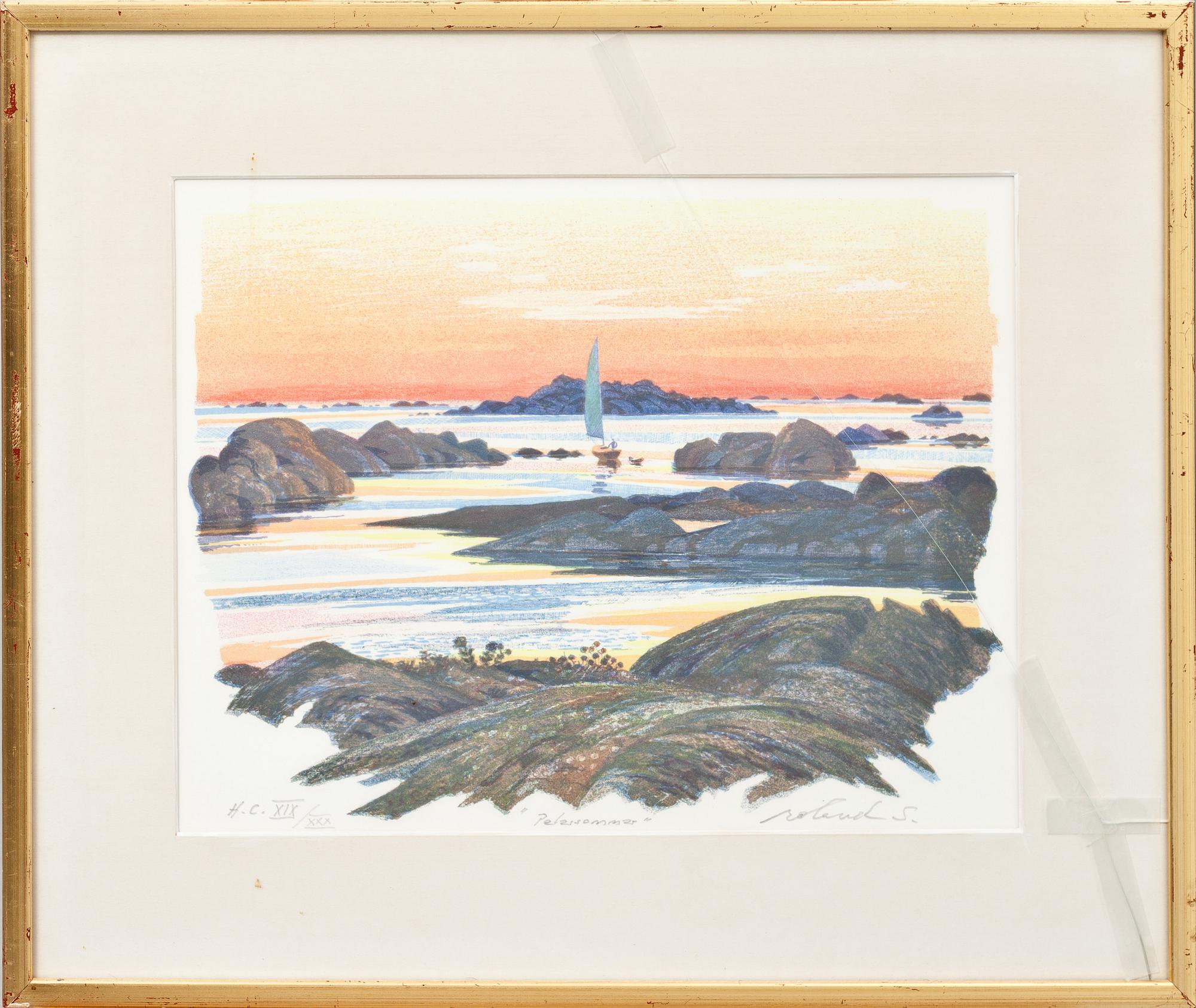 ROLAND SVENSSON, färglitografi, sign o numr H.C XIX/XXX.