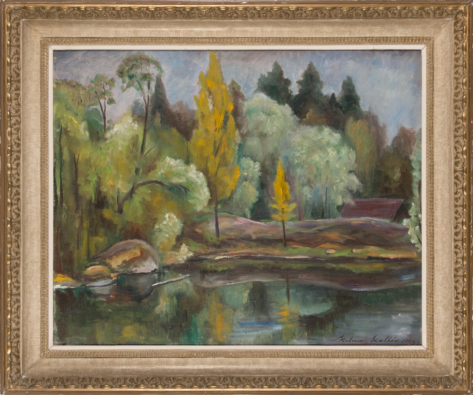 Kalervo Kallio, öljy kankaalle, signeerattu ja päivätty 1946.