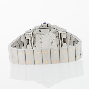 CARTIER, Santos, rannekello, 24 x 24 mm.