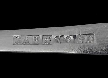 BESTICK, 17 delar, silver, Rosenholm, GAB, trol Enköping. 1970-tal.