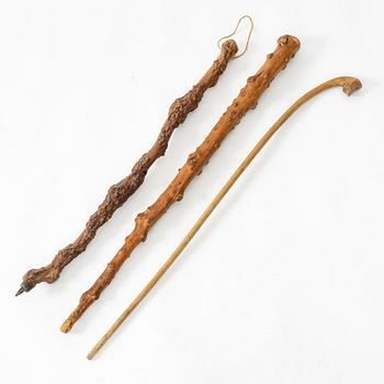 A set of three canes, 18th / 19th century.
