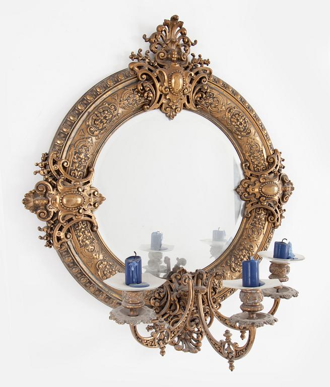 SPEGELLAMPETTER, ett par, nyrenässans, 1800-talets slut.