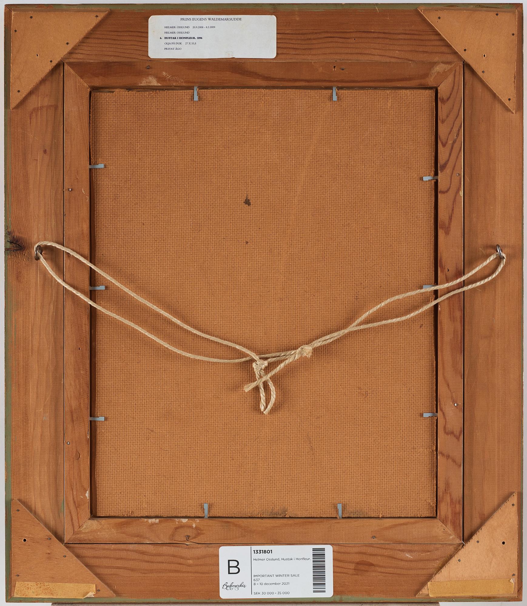 Helmer Osslund, 'Hustak i Honfleur' (Rooftops, Honfleur).