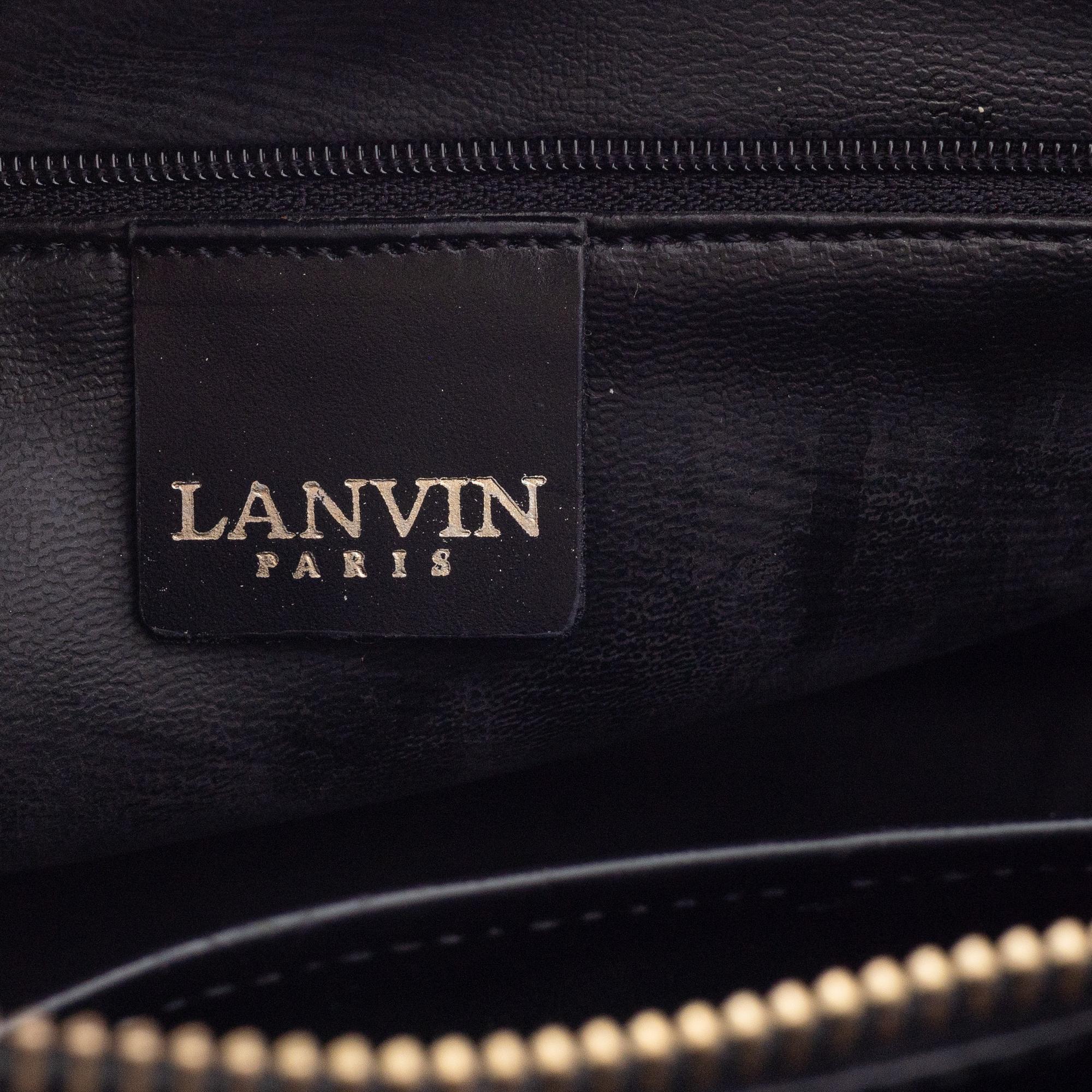 Lanvin, a black vintage leather bag.