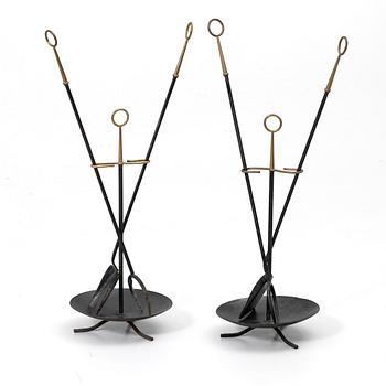 Gunnar Ander, Brass, 2 pairs, Ystad Metall, second half of the 20th century.