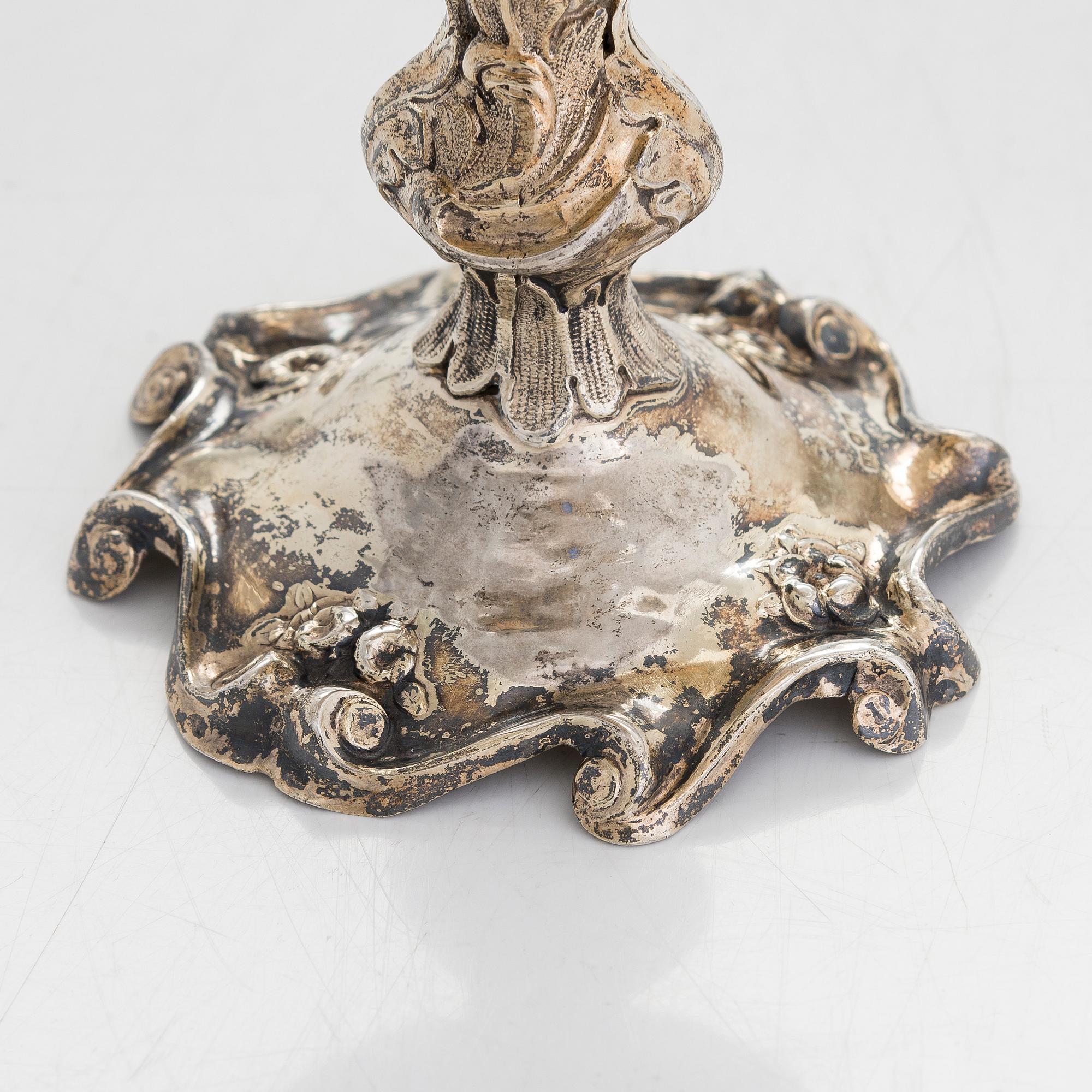Carl Gustaf Ekqvist, glashållare, förgyllt silver, S:t Petersburg 1858.
