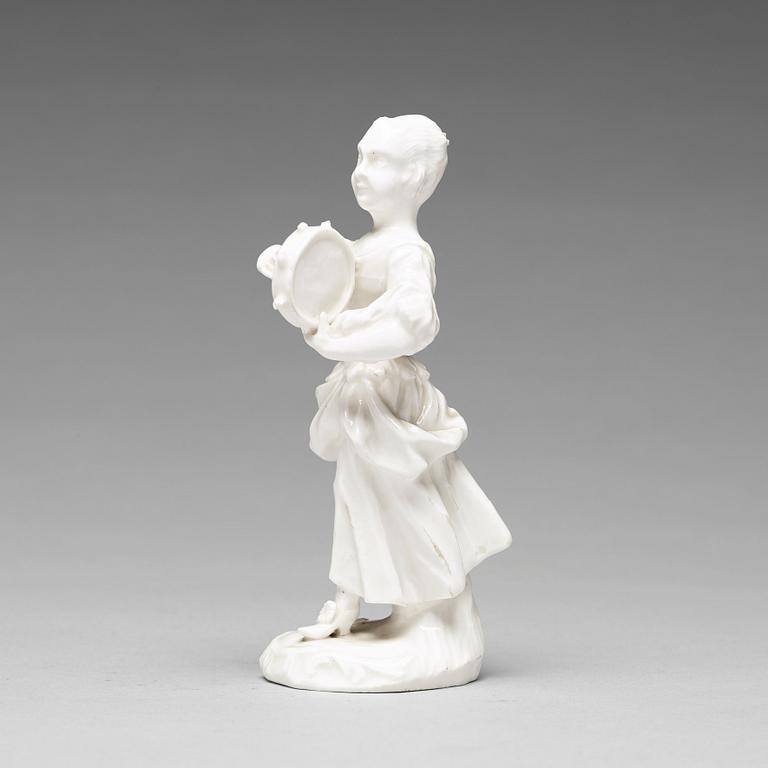 FIGURIN, mjukt porslin. Marieberg, 1700-tal.
