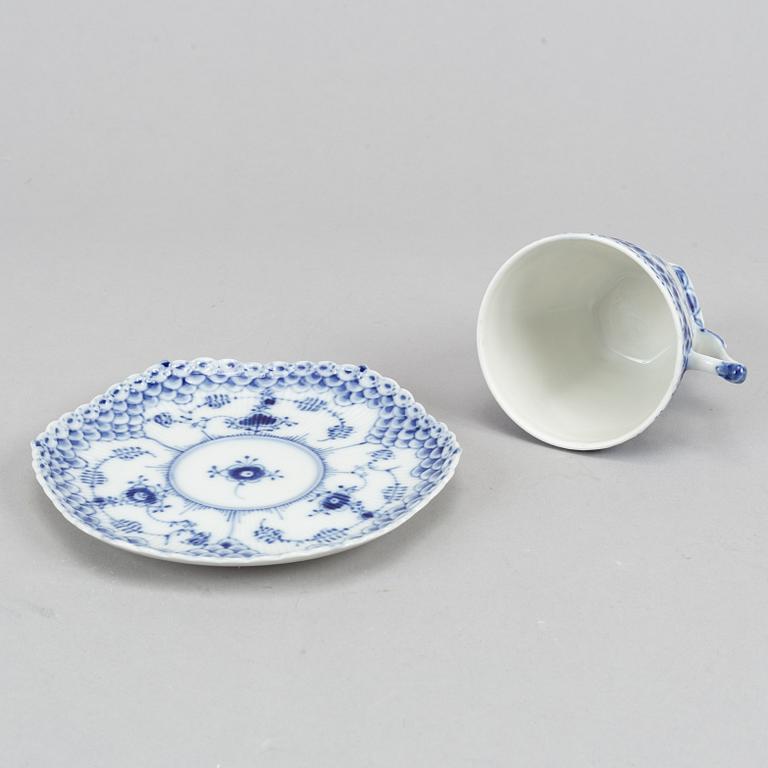 14 pieces coffe cups and saucer, Royal Copenhagen. Denmark.