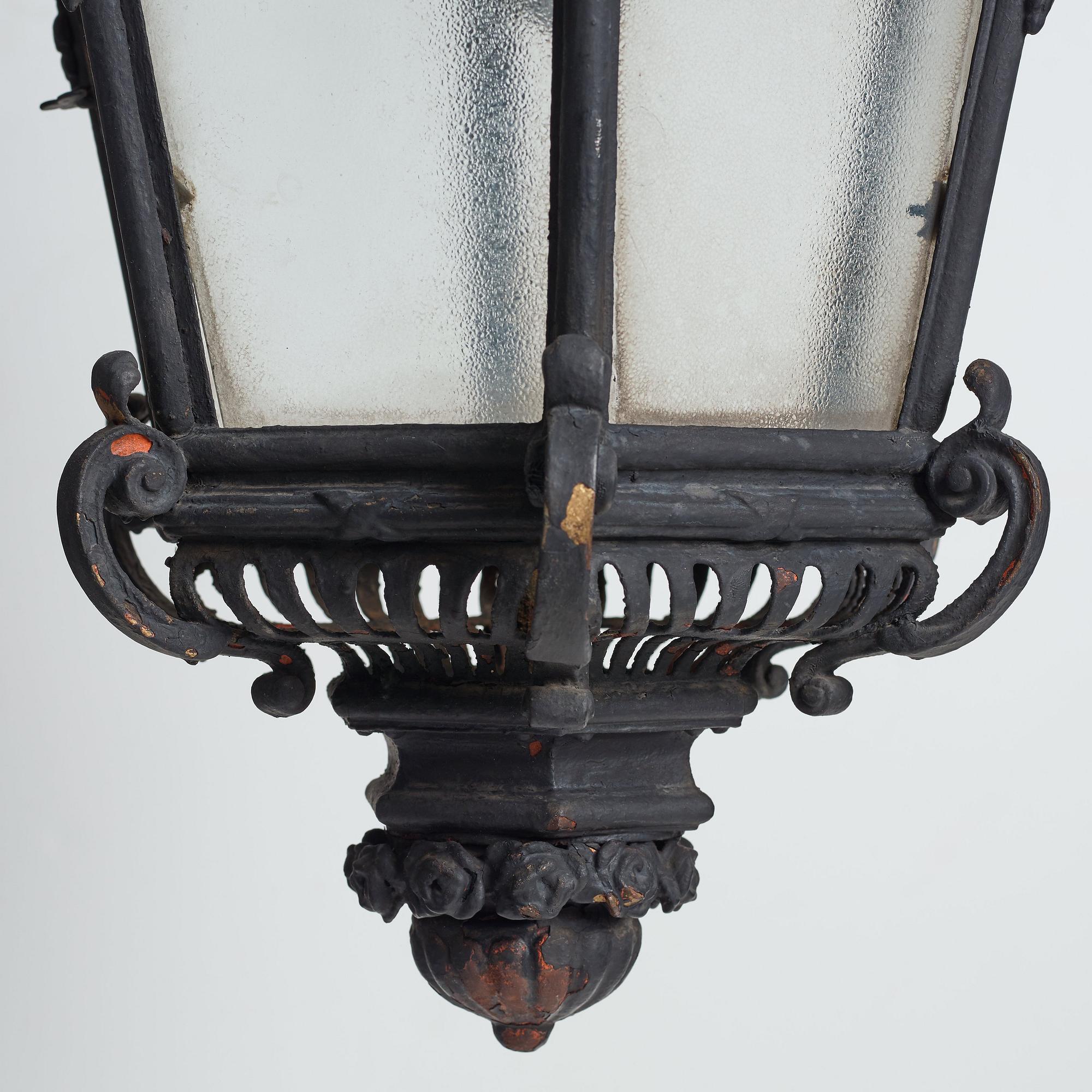 A pair of lanterns, circa 1900, from the Sagerska building, Hamngatan 14, Stockholm.