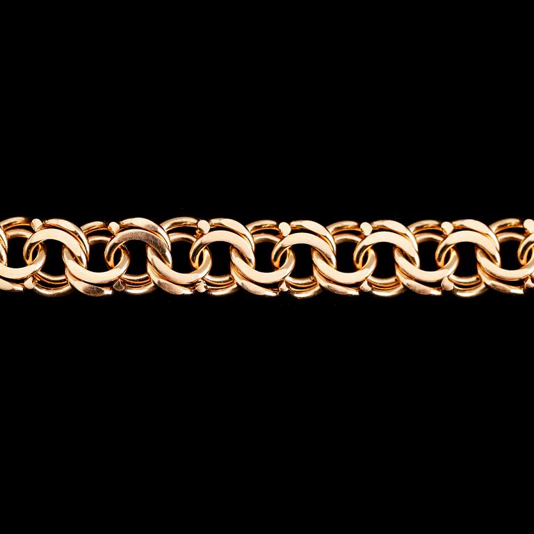 ARMBAND, 18 k guld, svenska stämplar. Vikt ca 42 g.