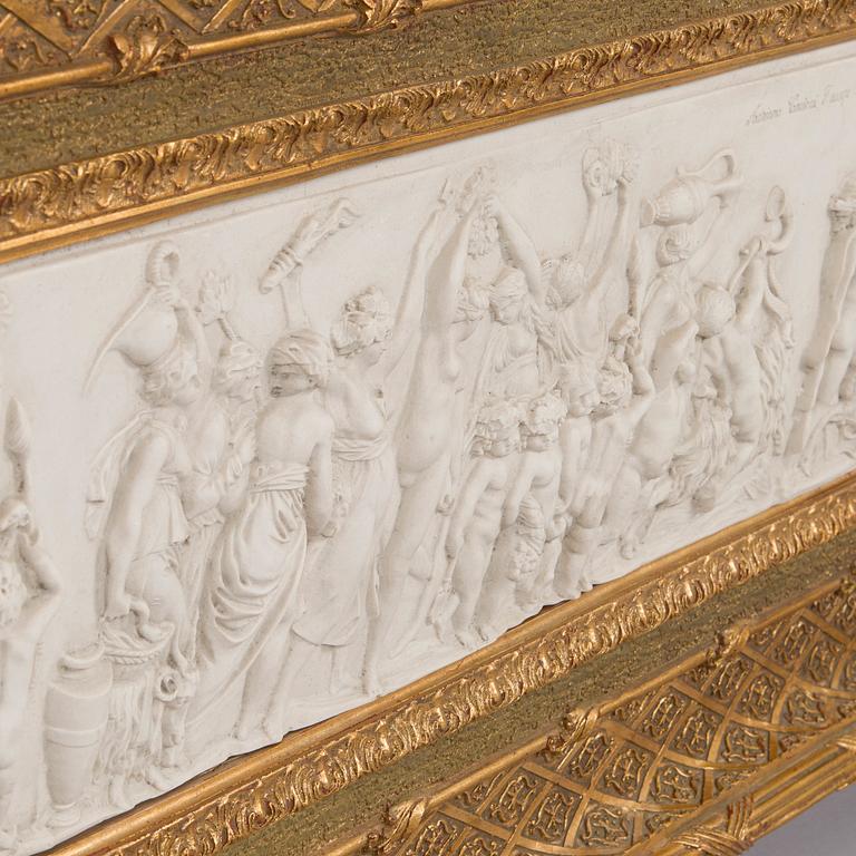 Relief, alabaster, 1800-tal.
