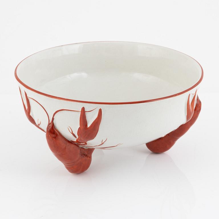 Alf Wallander, a ceramic crayfish bowl, Rörstrand, early 20th Century.