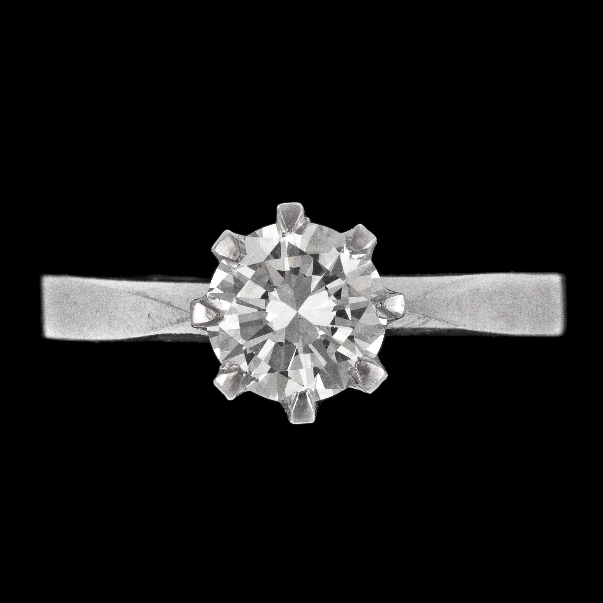 A brilliant cut diamond ring, 1.05 cts, Gothenburg 1991.