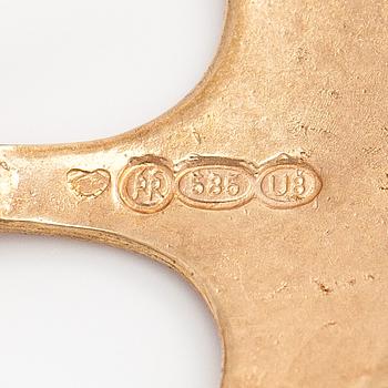 Örhängen, "Minne", 14K guld, odlade pärlor. Kalevala Koru 1997.