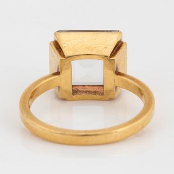 Wiwen Nilsson, an 18K gold ring with a facet cut rock crystal, Lund, Sweden 1944.