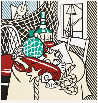 231. Roy Lichtenstein, "Still life with lobster", from: Six still life series".
