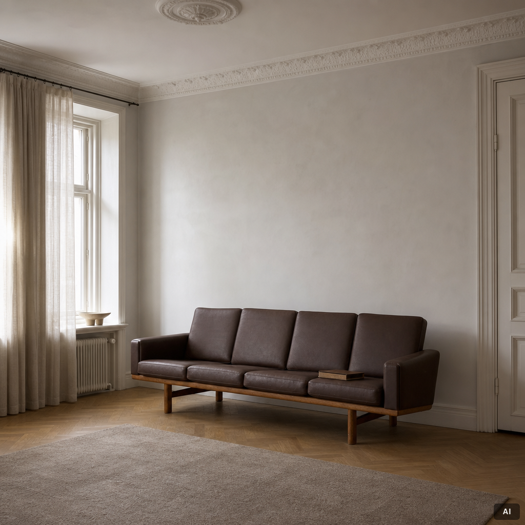 Hans J. Wegner, soffa "GE236" för Getama, Gedsted, Danmark 1900-talets senare del.