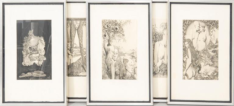 Jörgen Boberg, 5 lithograph signed and numbered 57/150.