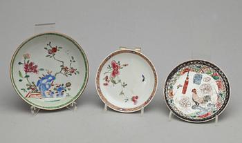 KOPPAR 6 st, FAT 3 st, porslin, Kina, 1700-tal.