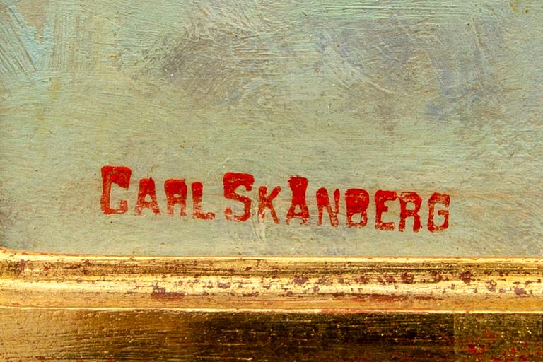 Carl Skånberg, oil on panel stamped signature.