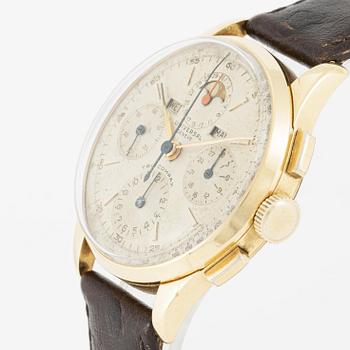 Universal Genève, Tri-Compax, chronograph, ca 1945.