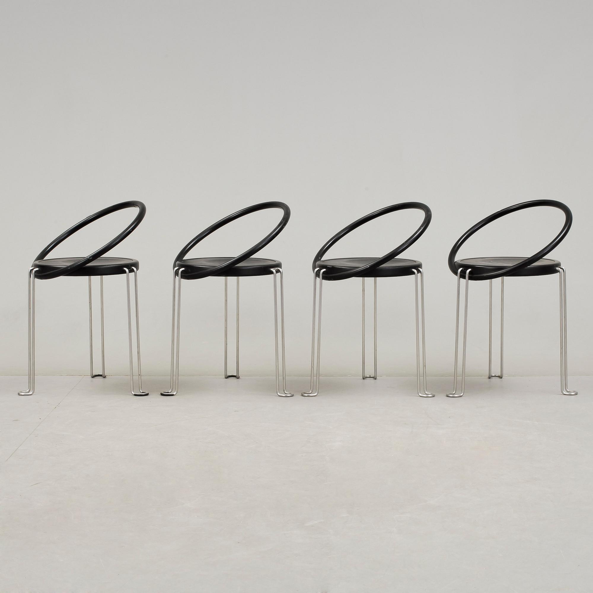 STOLAR, 4 st, "Oblado", design Börje Lindau, Blå Station Åhus. Modern tillverkning.